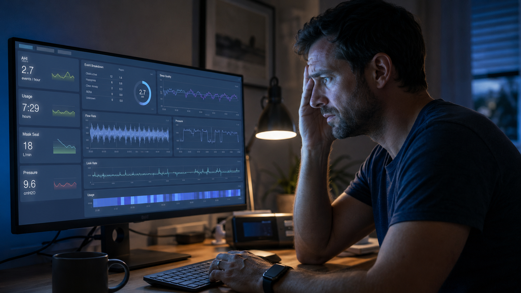 A CPAP user still feeling tired despite using therapy every night